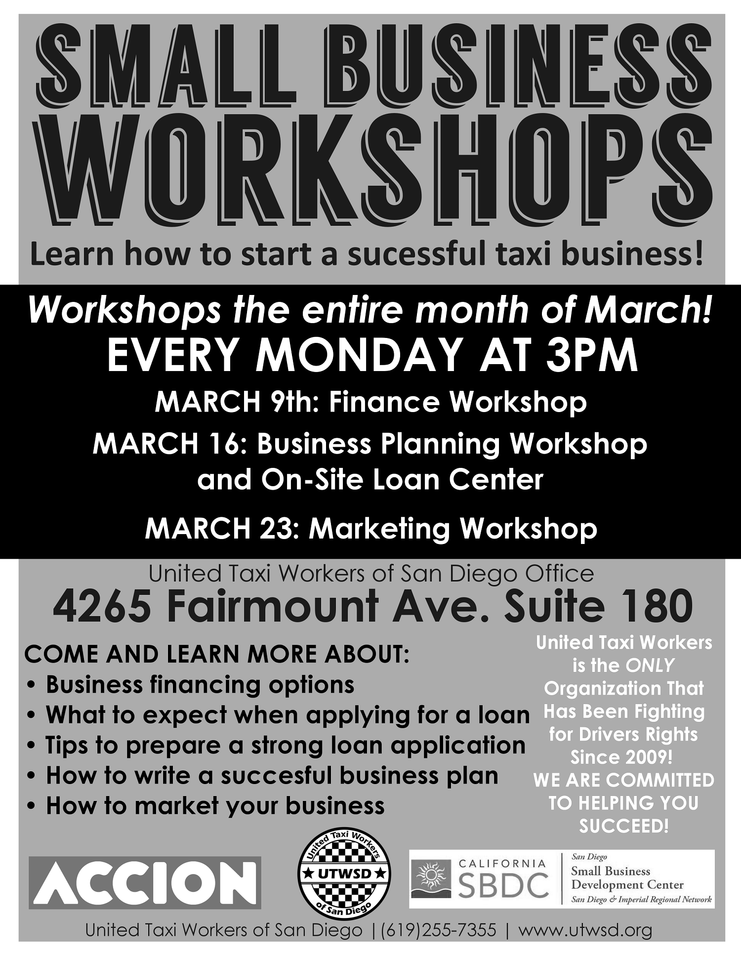 Small Business Workshop Flyer